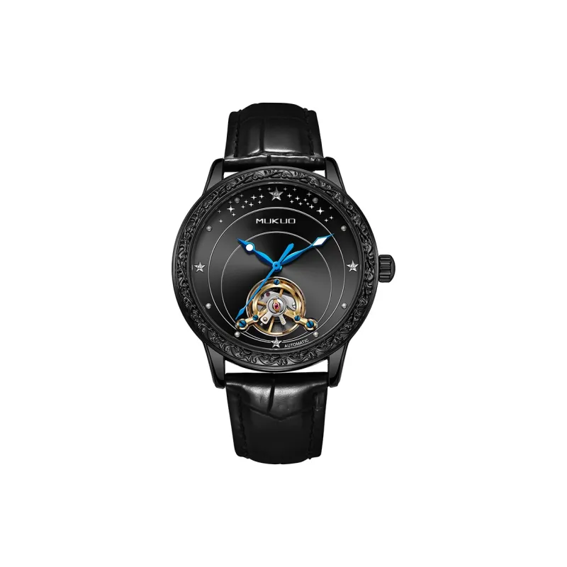 MUKUO Automatic Mechanical Movement Watch Unisex Black Dial-5