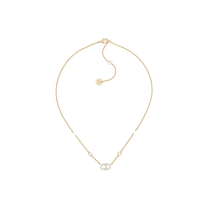 DIOR Classic CD Necklace Series Metal Necklaces Women's-0