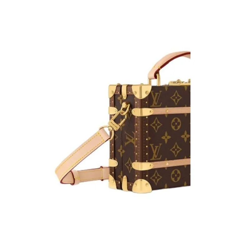 LOUIS VUITTON Coated Canvas Handbag, Crossbody Bag Women's Brown-2