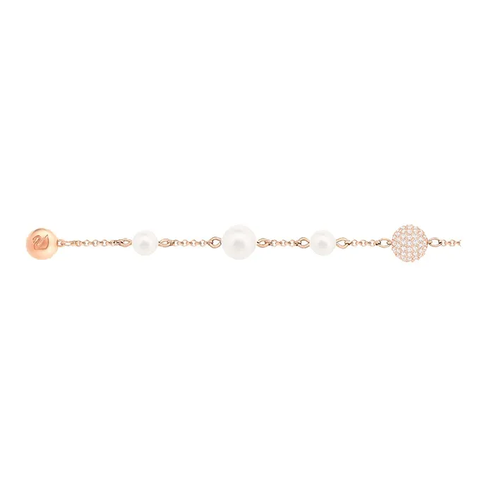 Swarovski Remix Collection Crystal Bracelets Women's White/Rose Gold Plated-1