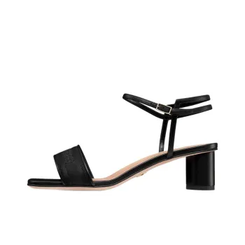 DIOR Dway Open-Toe Buckle High Heel 5cm Women's Black