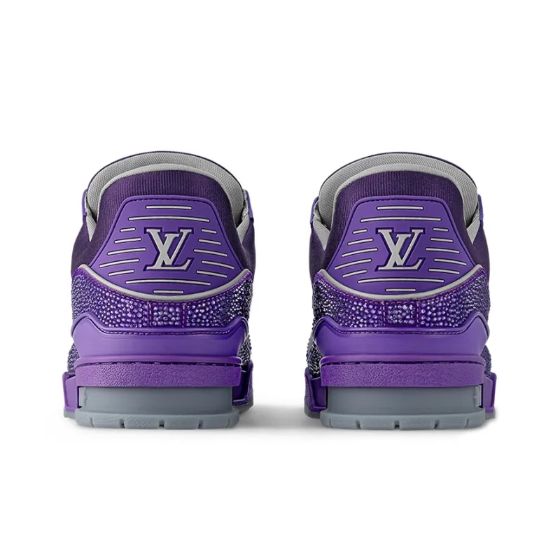 LOUIS VUITTON Lv Trainer Purple Swarovksi Crystals-3