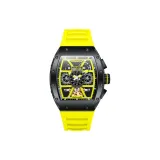 Black Case Black Dial Yellow Rubber Strap