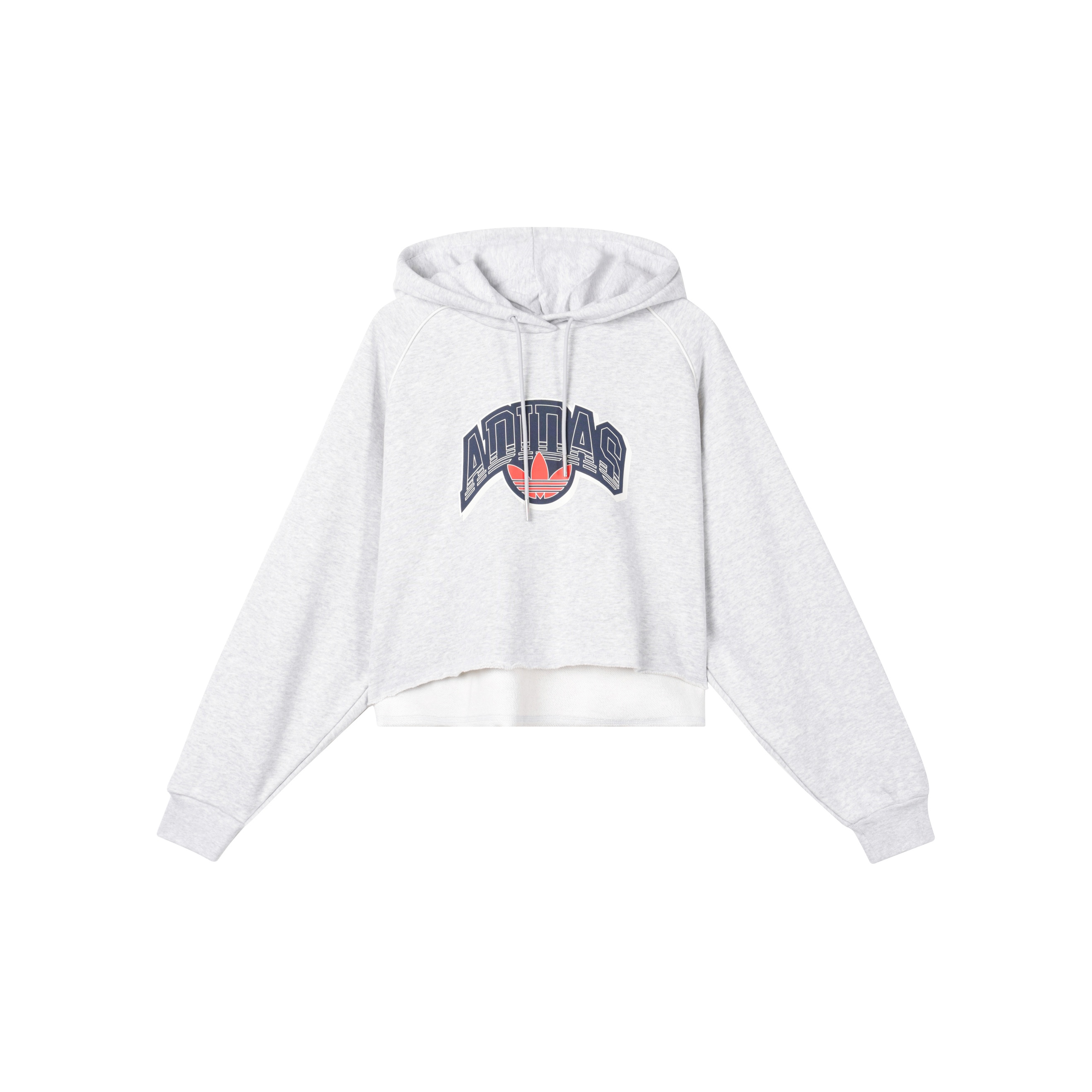 Adidas Originals Cropped Hoodie Sweatshirts Women s Gray POIZON