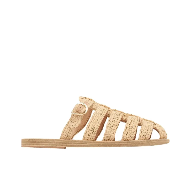 ANCIENT GREEK SANDALS Cosmia Wrap-toe Slippers Women's Khaki-1