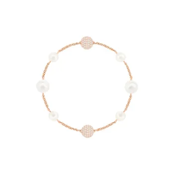 Swarovski Remix Collection Crystal Bracelets Women's White/Rose Gold Plated