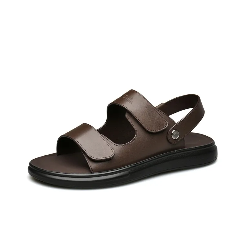 G.N.SHIJIA Beach Sandals Men Black/Brown-4