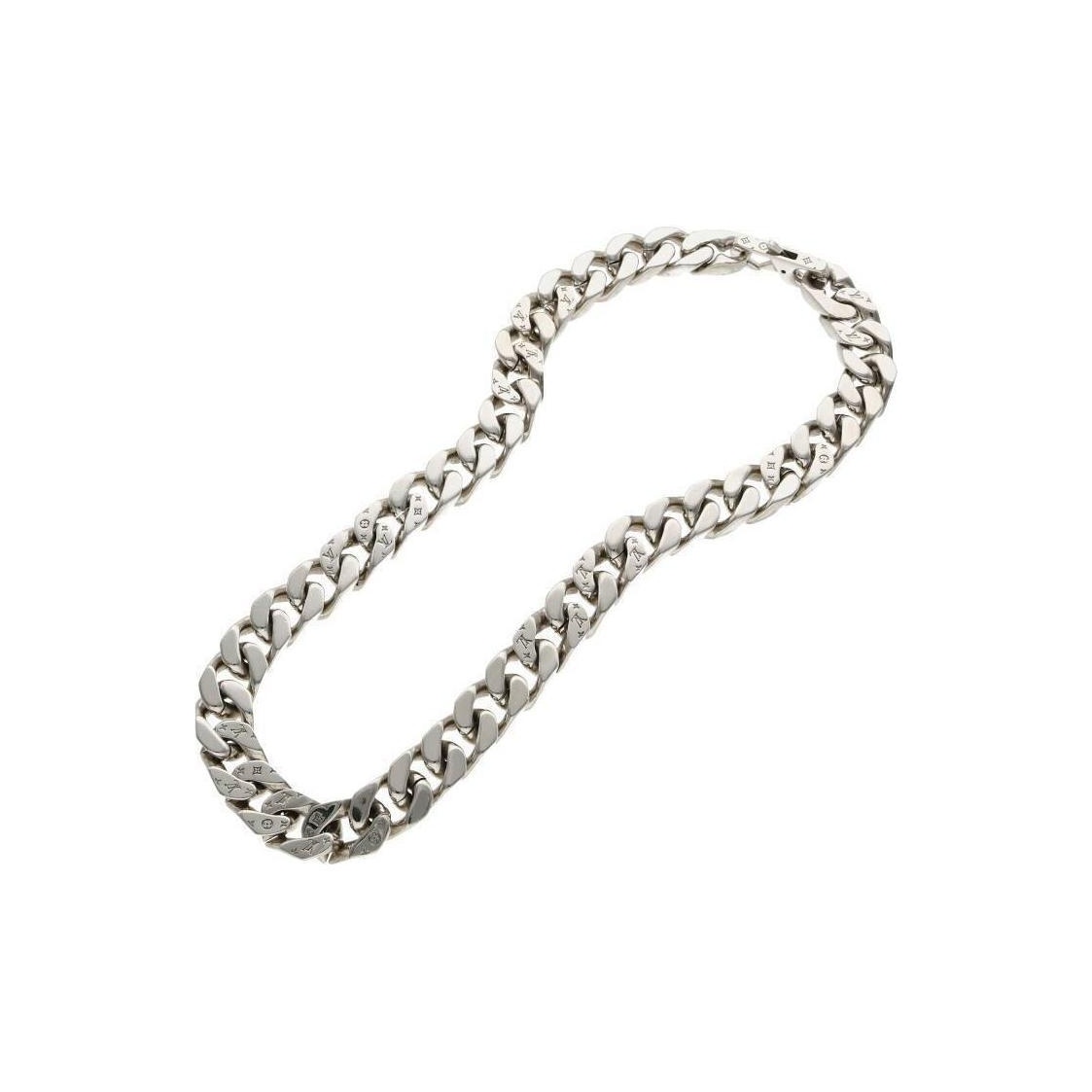 Auth Louis Vuitton Chain Necklace 40cm 18K 750 White Gold | eBay