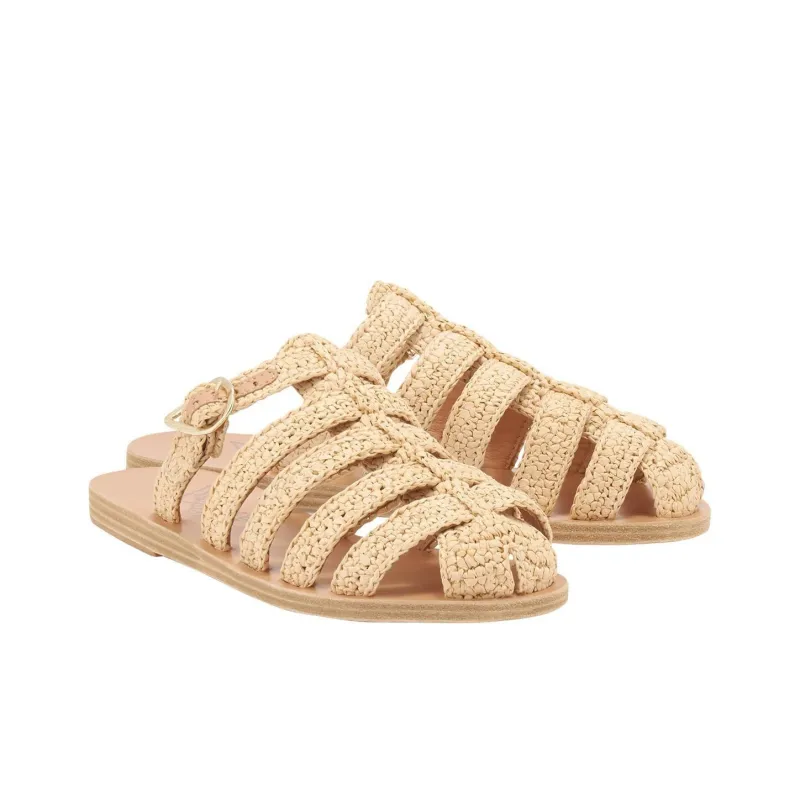 ANCIENT GREEK SANDALS Cosmia Wrap-toe Slippers Women's Khaki-2