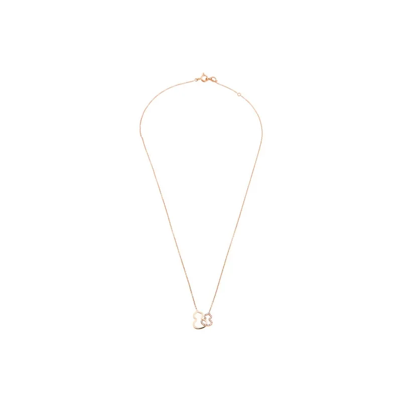 Qeelin Wulu Necklace Collection 18K Rose Gold Diamond Necklaces Women's Rose Gold-1