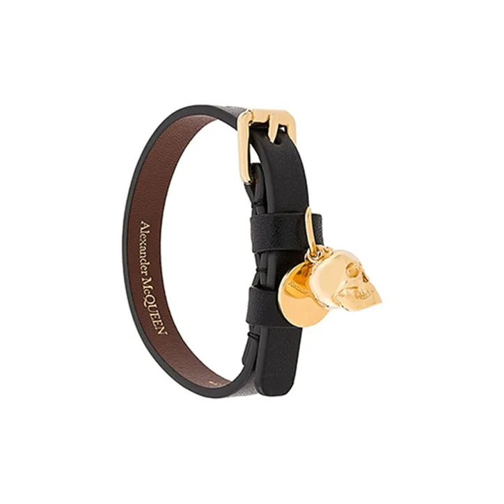 Alexander McQueen Skull Charm Buckle Bracelet-2