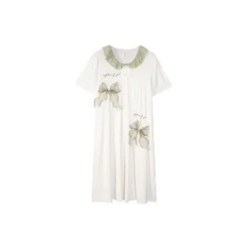 Song Qianya Nightgown Women's White