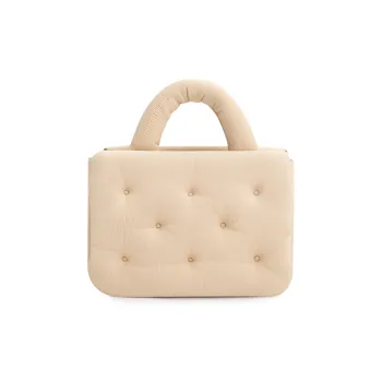 Artrips Fabric Shoulder Bag, Crossbody Bag, Handbag Medium Size Women's Cookie Apricot/Cocoa Brown