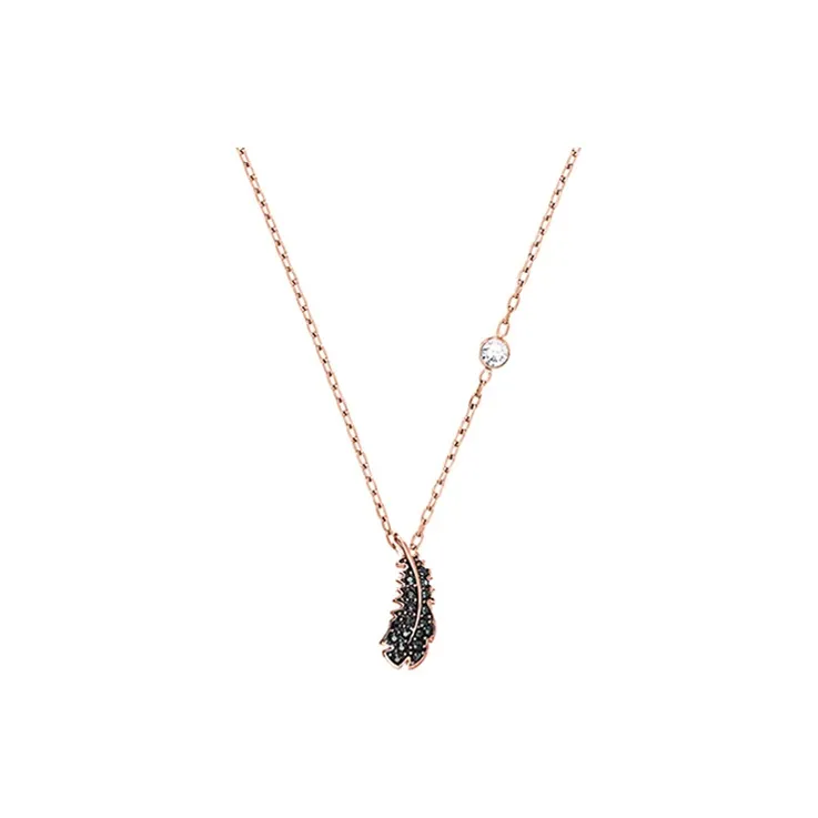 Swarovski NAUGHTY Faux Crystal Stone Necklaces Women's Rose Gold Tone Plated-0