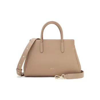ELLE Cow Split Leather Crossbody Bag Women's Gray/Black