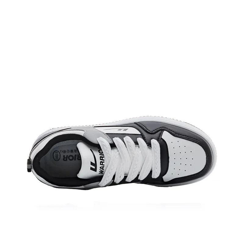 Warrior Slip Resistant Cushioning Wear Resistant Lightweight Breathable Low Top Skateboard Shoes Unisex Ecru-3
