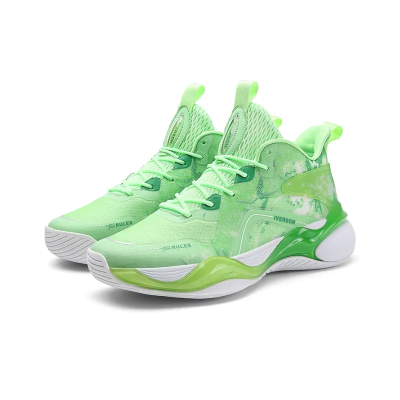 IVERSON I3 Collection Golden Wood Water Fire Earth-Wooden Anti-Slip Wear-Resistant Low-Top Basketball Shoes Unisex-1