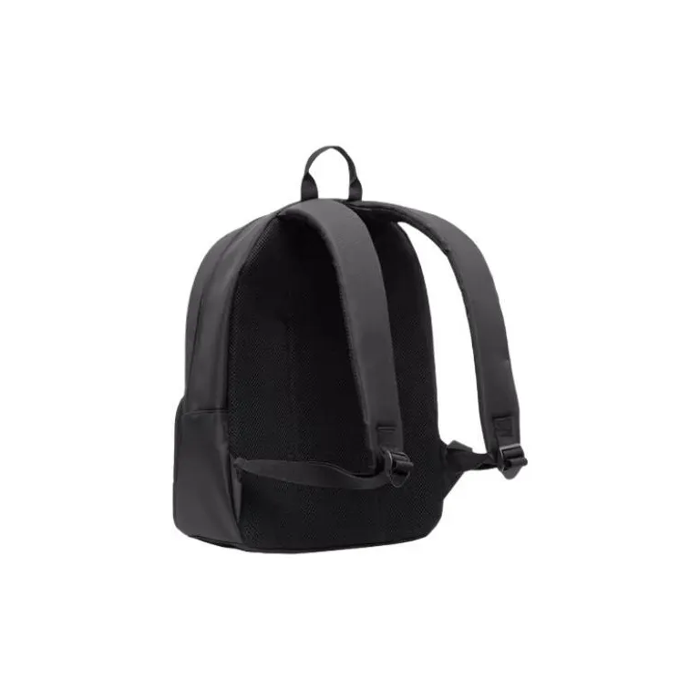 LEVEL8 Fabric With PU Backpack Medium Size Unisex Black-2