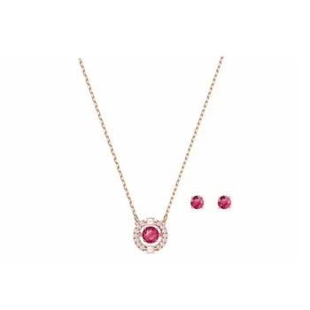 Swarovski Rose Gold Tone Plated Necklaces Women's Red