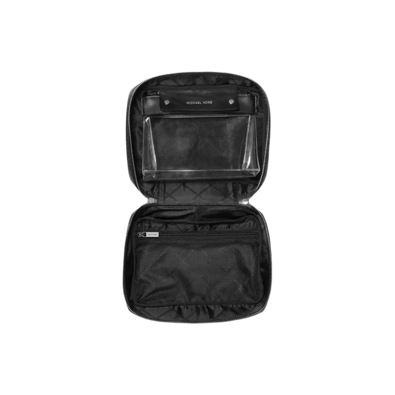 MICHAEL KORS Hudson Artificial Leather Toiletry Bag Men's Black-2