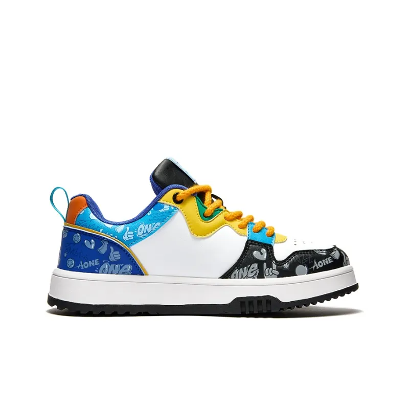 A1 Mismatched Shoes Coverage Balance Wear-Resistant Low-Top Skateboard Shoes Unisex-6