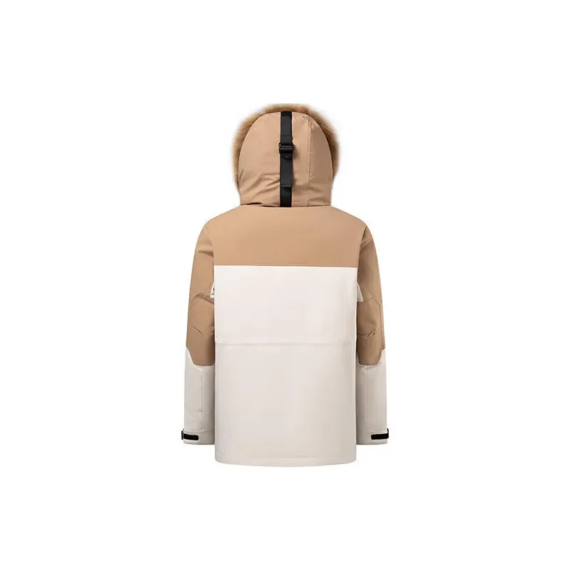 TOREAD Down Jacket Men's Polar White \ Sand Dune Brown-1