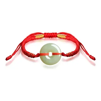 Cardamom Time Hetian Jade Bracelets Unisex Pale Greenish-White Jade