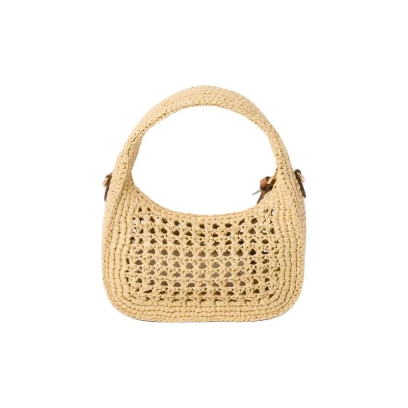 MIU MIU Wander Series Leather Crescent Bag Shoulder Bag Crossbody Bag Handbag Women's Natural Blend Cognac-2