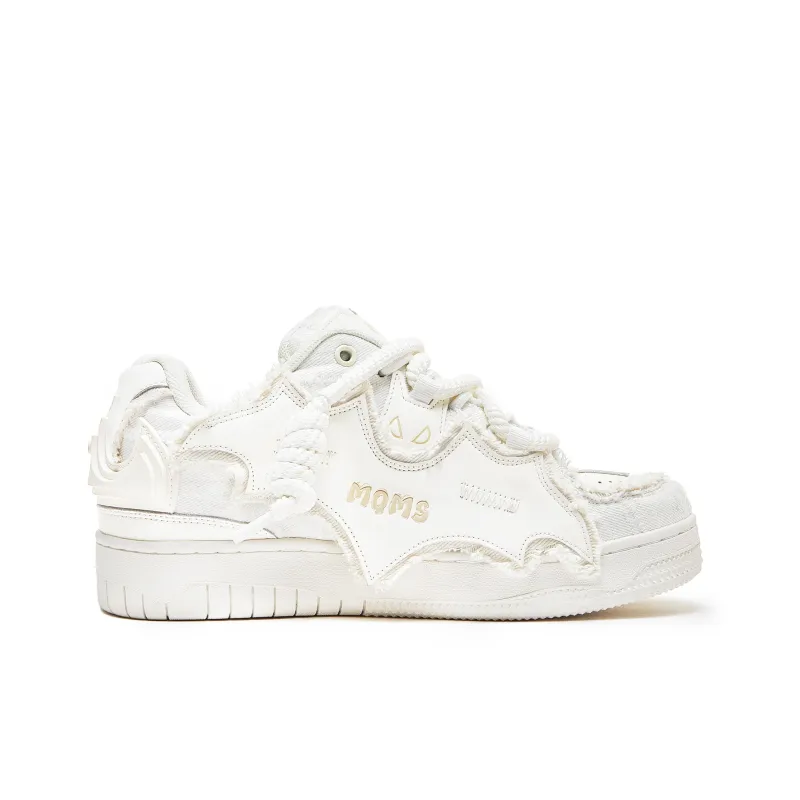 MQMS Skateboard Shoes Unisex Low Top White-1