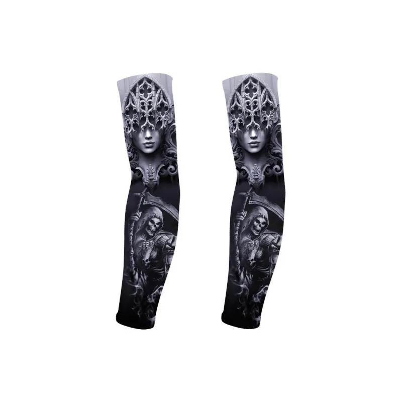 GXT Other Riding Equipment Cycling Arm Warmers Outdoor Unisex Shredded Milk/ice-18