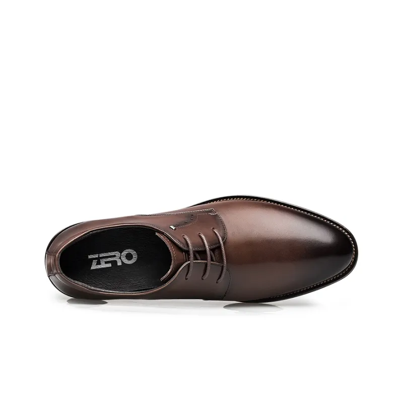 ZRO Dress Shoes Men Low Top Black/Dark Brown-3