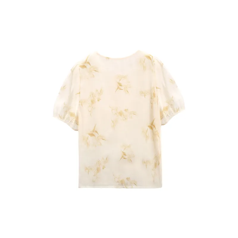 A Paradise For Awakening Shirt Women's Beige-1