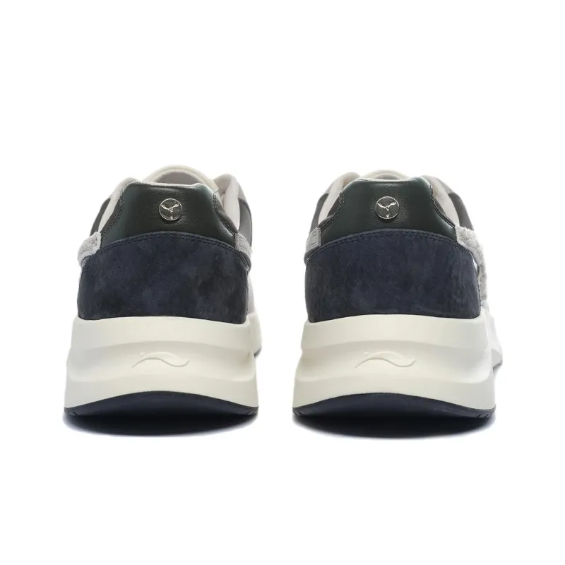 LI-NING 1990 Anti-Slip Wear-Resistant Low-Top Running Shoes Men's Gray-3