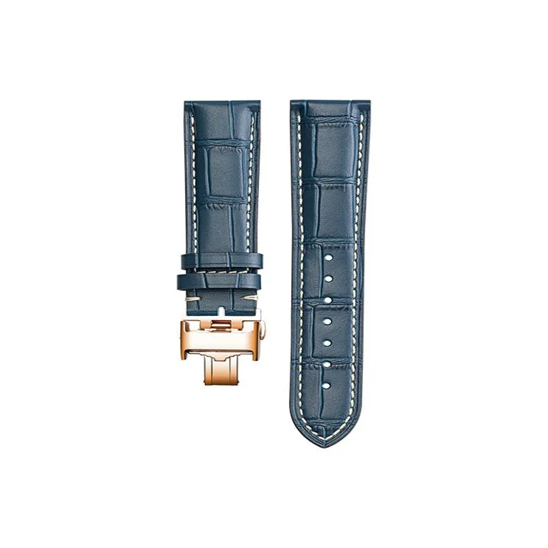 Gangjue Longines Compatibility Watch Band Genuine Leather Material-17