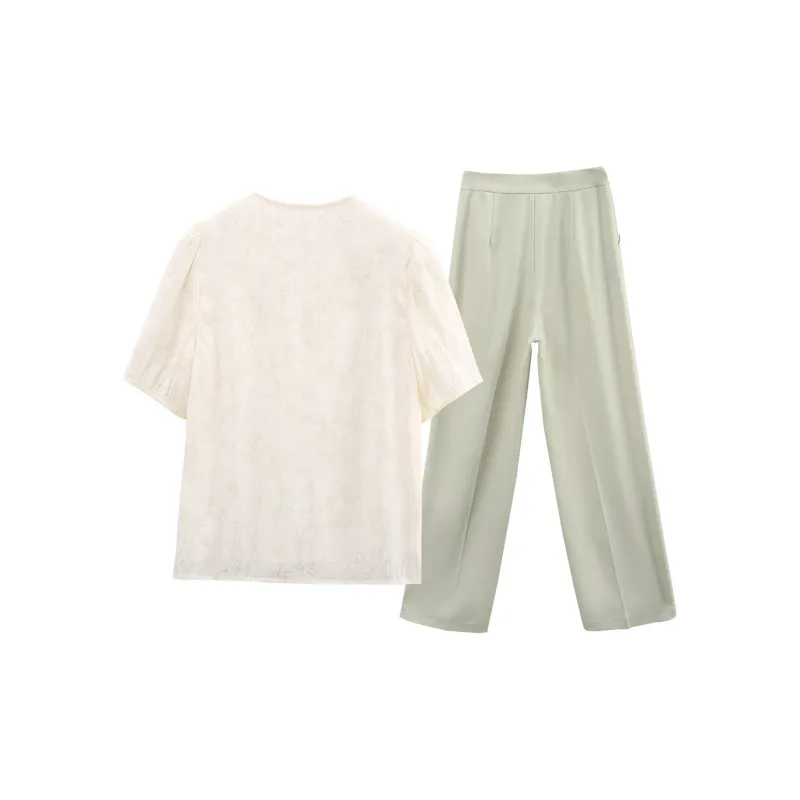 A Paradise For Awakening Casual Suit Women's Green-1