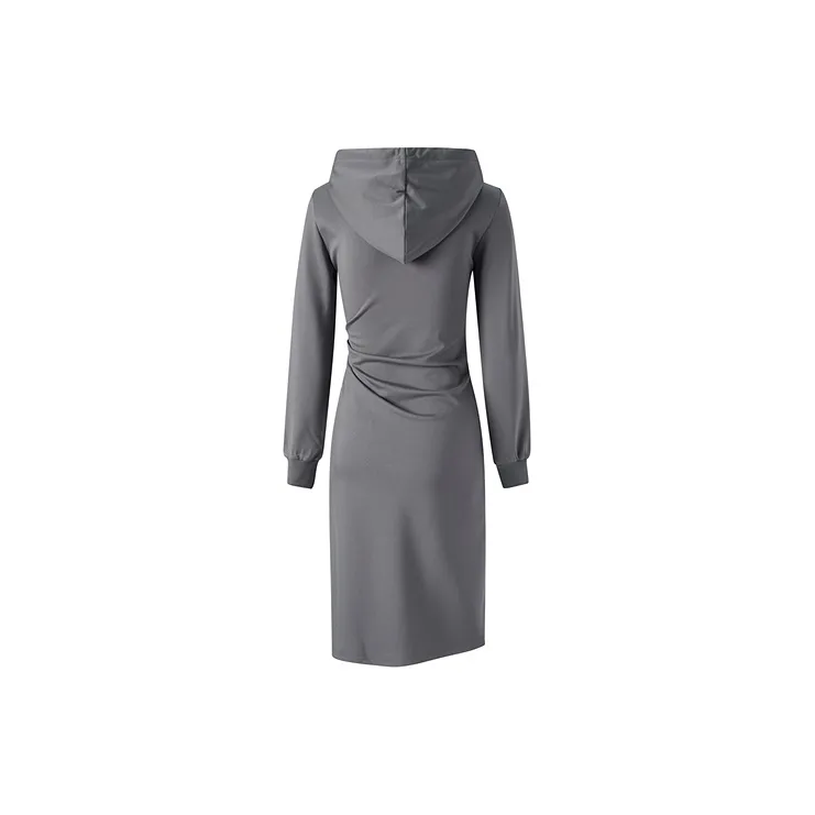 PEACEBIRD Long Sleeved Dresses Women's Gray-1