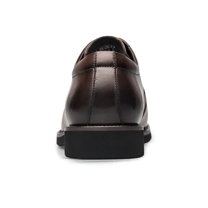 ZRO Dress Shoes Men Low Top Black/Dark Brown-4