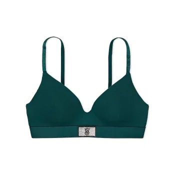 Victoria's Secret PINK THE T-SHIRT Shine Patch T-Shirt Wirels Bra/Black Ivy Bra Women's Ivy