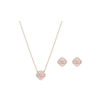 Swarovski Artificial Crystal Necklaces Women's Pink
