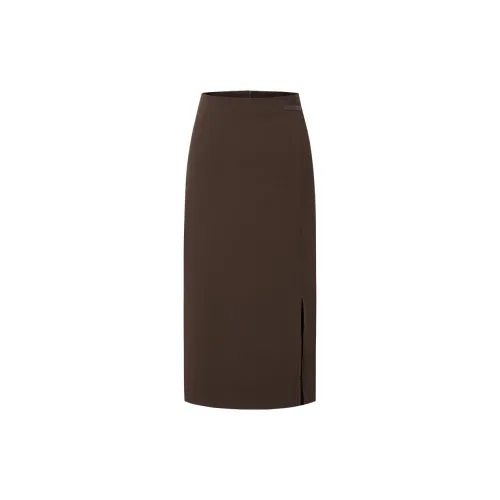 JZ. ANNAKRO Casual Long Skirts Women's Dark Coffee Brew