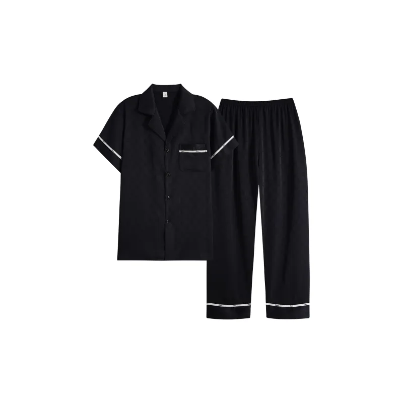 Happy Dreams Pajama Set Men's Black-0