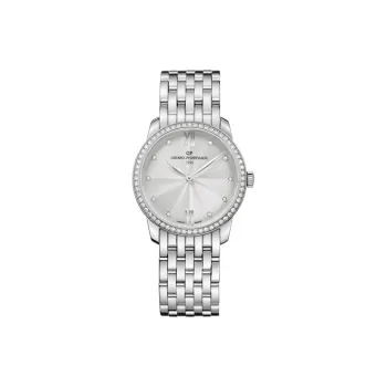 GP Automatic Mechanical Movement Women's Watch 30mm Silver Dial Stainless Steel Case Stainless Steel Watchband