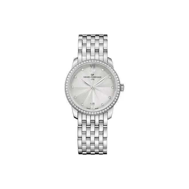 GP Automatic Mechanical Movement Women's Watch 30mm Silver Dial Stainless Steel Case Stainless Steel Watchband-0