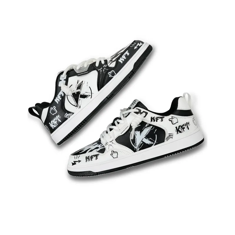 KFT Anti Slip Wear Resistant Low Top Skateboard Shoes Unisex-24
