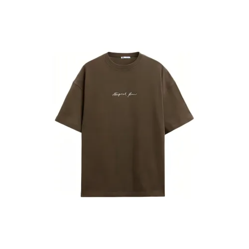 ZARA T-Shirts Men Olive Green