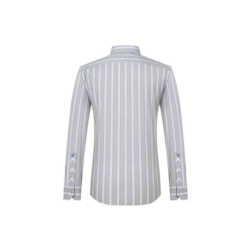 Camicissima Shirts Men White Green Wide Stripes-1