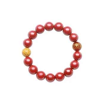 Reiki Reconstructed Cinnabar Bracelets Unisex
