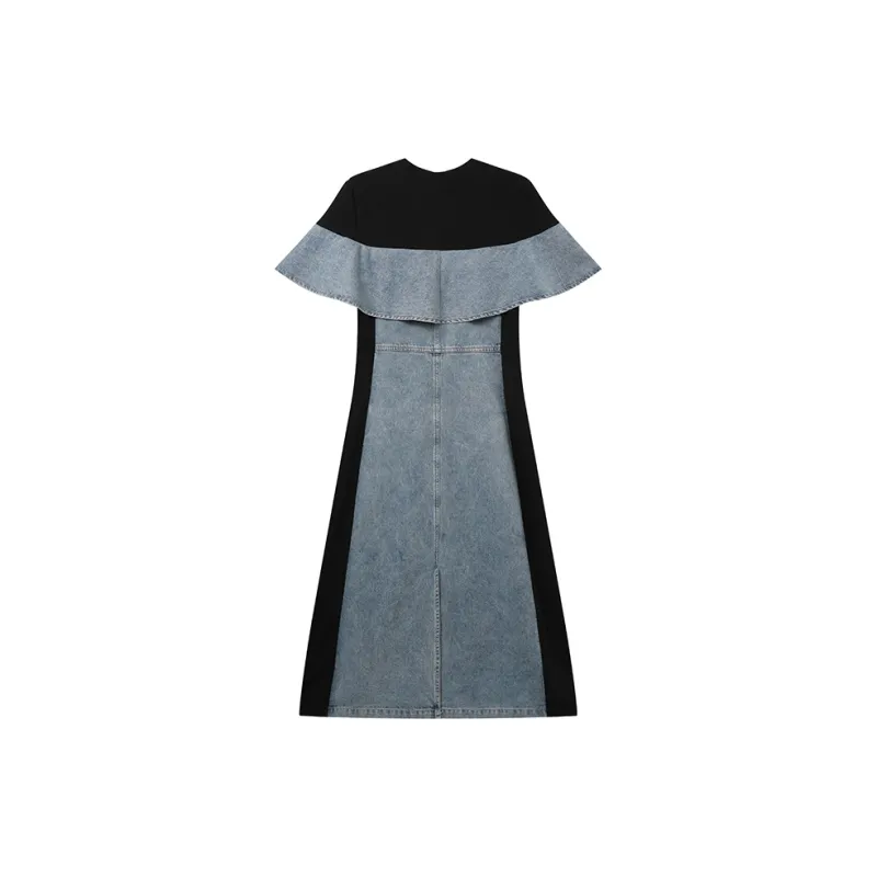 LOUISY AO Short Sleeved Dresses Women's Blue & Black-1