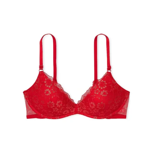 Victoria's Secret PINK Sexy Tee Wireless Posey Lace Push-Up Bra/Lipstick Bra Women's Red