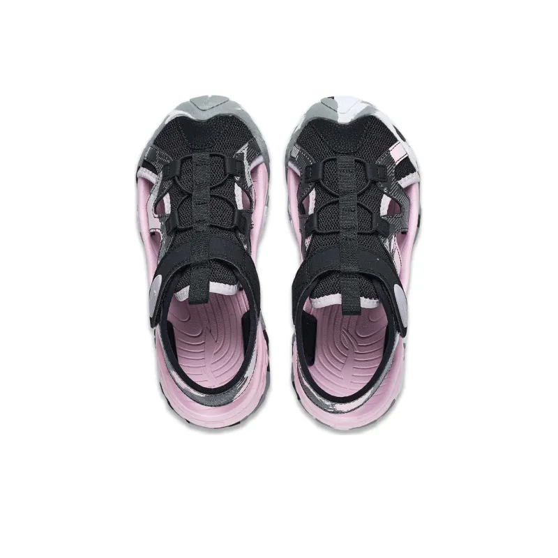 LINING YOUNG Sports Life Collection Children's Sandals Black Pink Teenagers-3